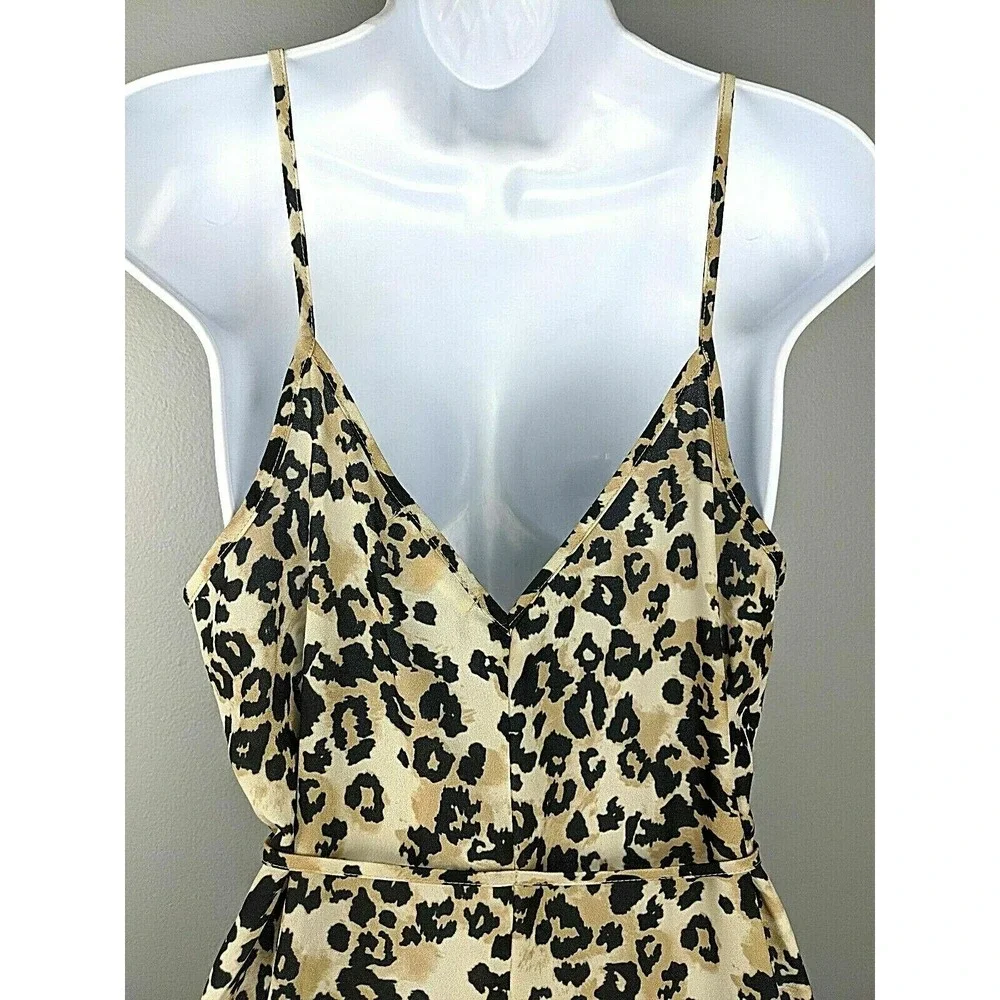 Miken‎ Swimsuit Cover-Up Dress Women's Size Medium Leopard Print NEW